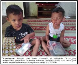 Penyaluran PMT Balita Hari ke 4 untuk Penanganan dan Pencegahan Stunting di Giripanggung